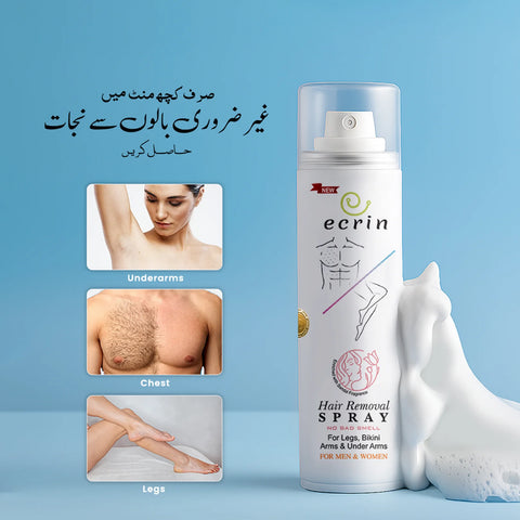 Foaming Hair Removal Spray - Fast & Gentle Body Hair Remover